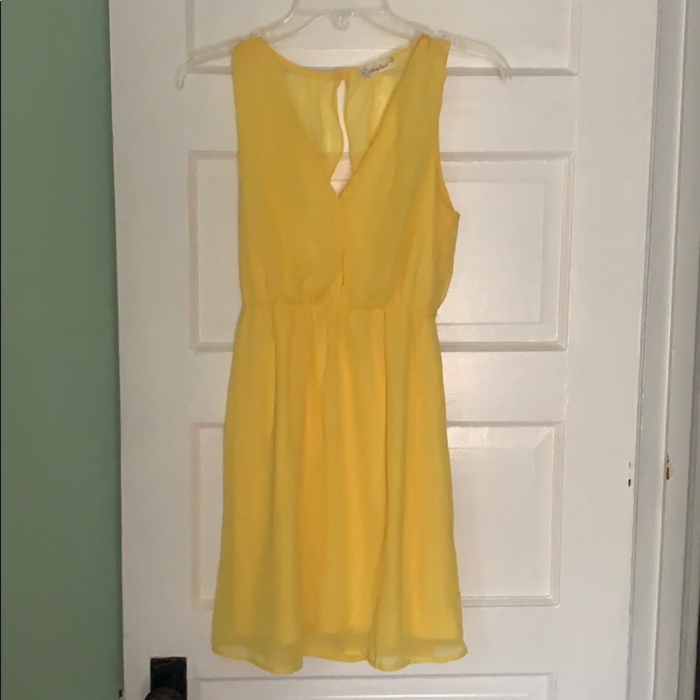 Sheer yellow dress